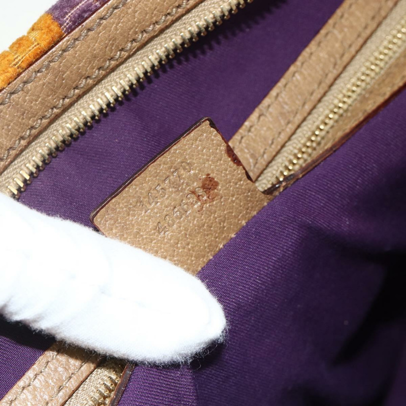 【日本直送】GUCCI 馬銜扣波士頓包 絲絨 金米色 145770 正品 176490V-10