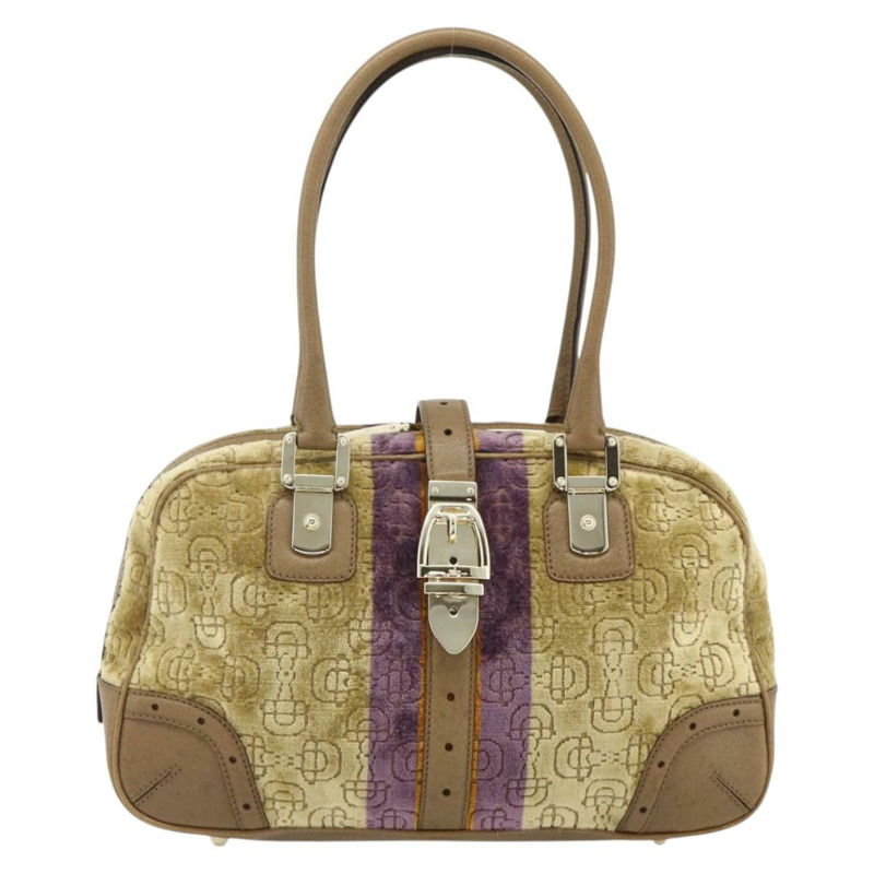 【日本直送】GUCCI 馬銜扣波士頓包 絲絨 金米色 145770 正品 176490V-12