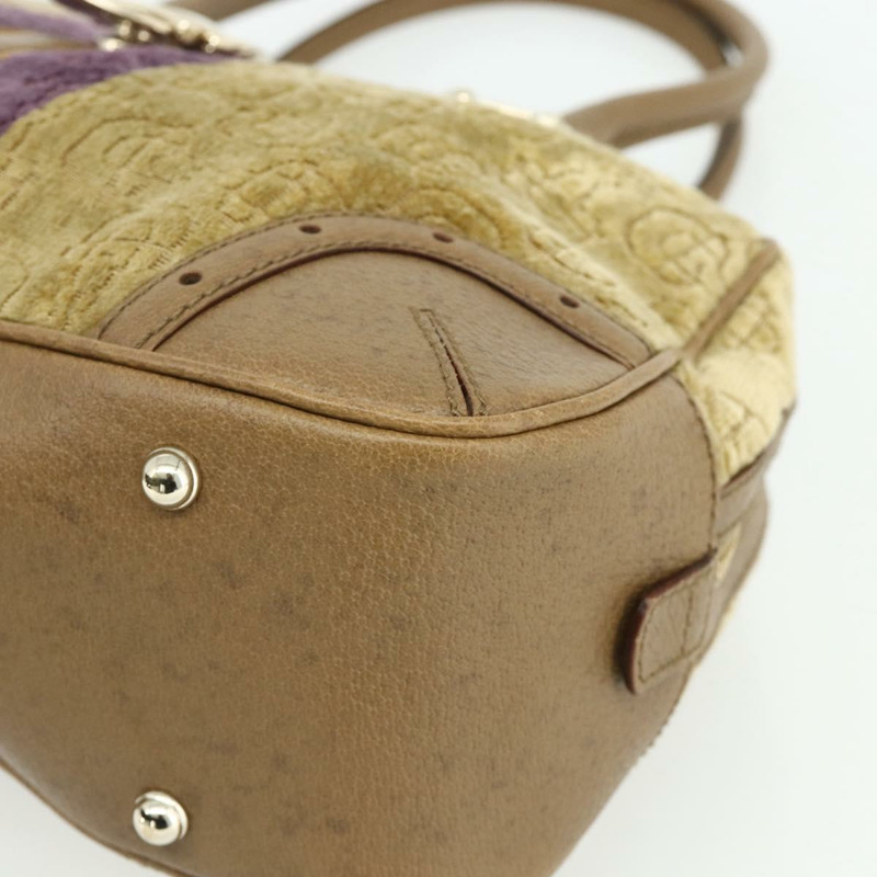 【日本直送】GUCCI 馬銜扣波士頓包 絲絨 金米色 145770 正品 176490V-13