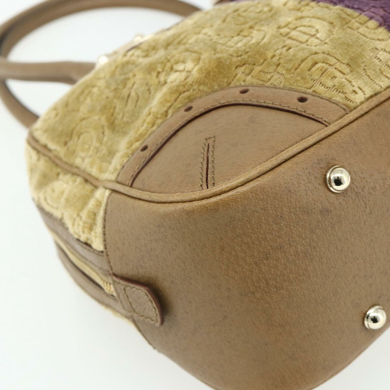 【日本直送】GUCCI 馬銜扣波士頓包 絲絨 金米色 145770 正品 176490V-14