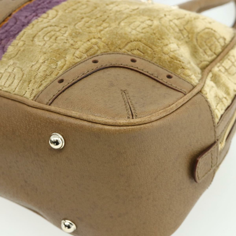 【日本直送】GUCCI 馬銜扣波士頓包 絲絨 金米色 145770 正品 176490V-15