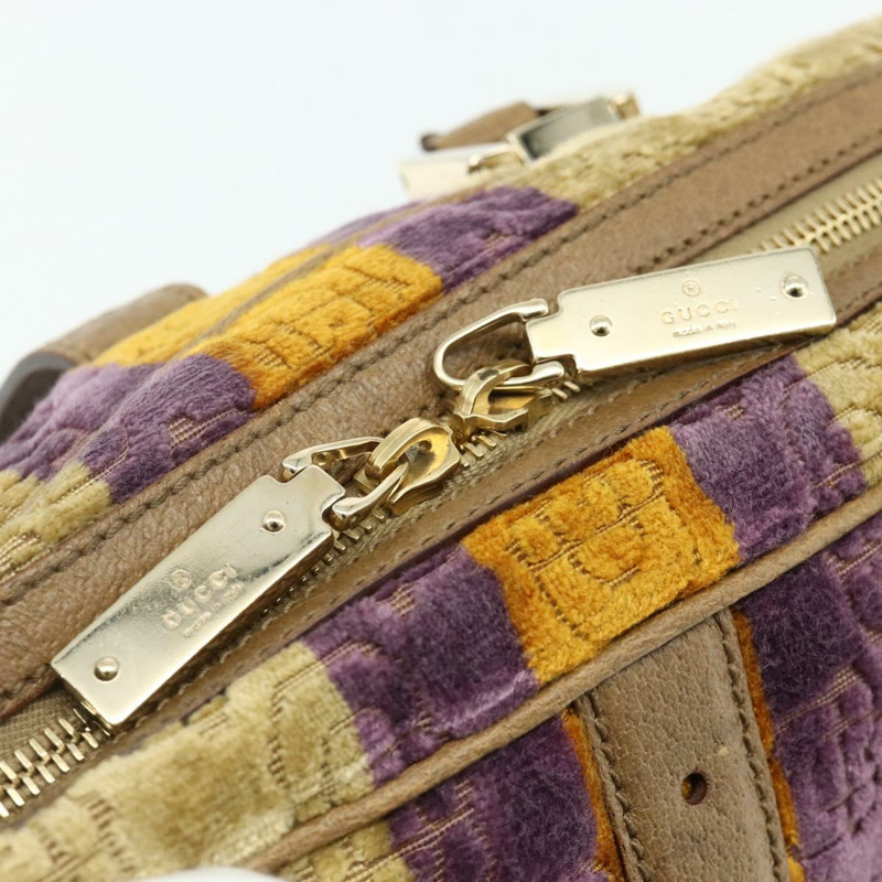 【日本直送】GUCCI 馬銜扣波士頓包 絲絨 金米色 145770 正品 176490V-16