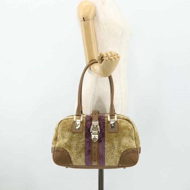 【日本直送】GUCCI 馬銜扣波士頓包 絲絨 金米色 145770 正品 176490V-22