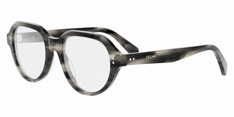 Celine 男士 全框平光鏡52碼橋寬: 1.9cm; 鏡腿長: 14.5cm; 鏡片直徑: 5.2cm-3