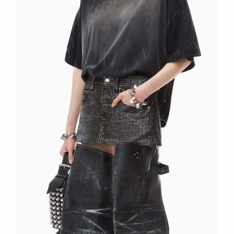 Alexander Wang 女士 水晶迷你裙26 27 28 30-1
