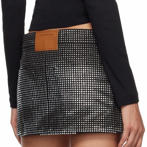 Alexander Wang 女士 水晶迷你裙26 27 28 30-4