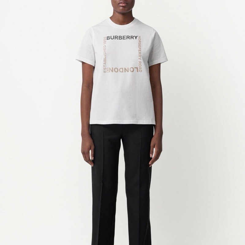 Burberry 女士 Horseferry 方形印花棉質 T 恤衫XXS XS S M L XL XXL碼-3