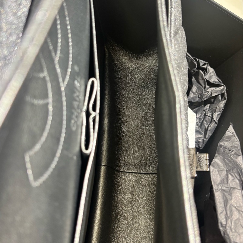 Chanel 2.55 灰星月徽章 中號-4