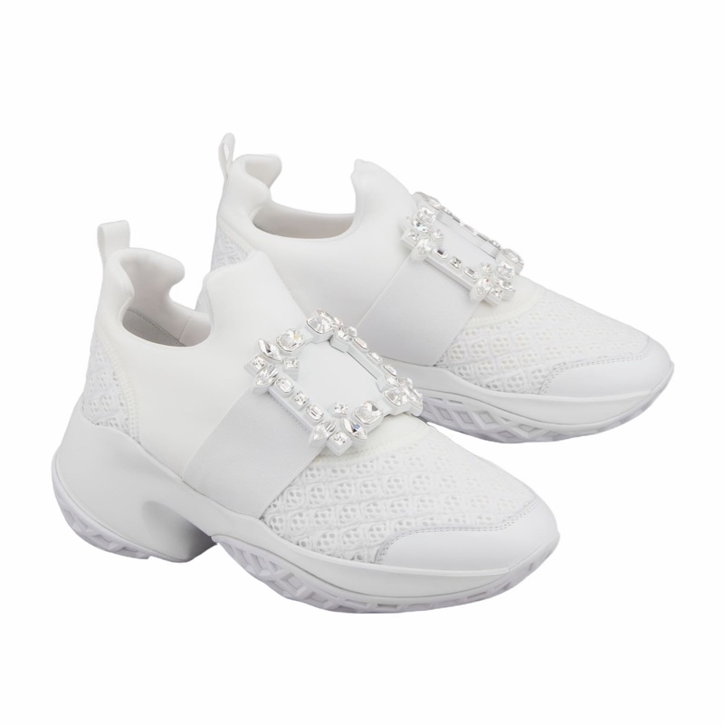 Roger Vivier 女士 Viv' Run 鑲鑽方扣休閒運動鞋34 34.5 35 35.5 36 36.5 37 37.5 38 38.5 39 39.5 40 40.5 41 41.5 42碼跟高: 7.5cm-1