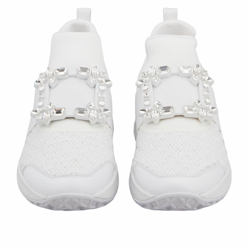 Roger Vivier 女士 Viv' Run 鑲鑽方扣休閒運動鞋34 34.5 35 35.5 36 36.5 37 37.5 38 38.5 39 39.5 40 40.5 41 41.5 42碼跟高: 7.5cm-5