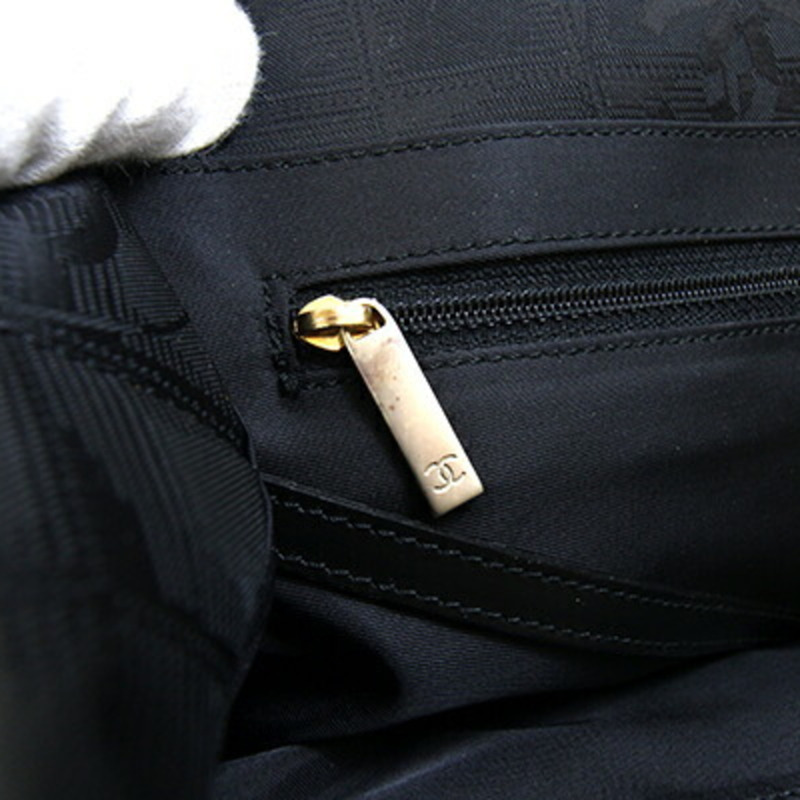 香奈兒新款旅行系列手袋 MM A15991 黑色尼龍帆布皮革女士可可標誌 CHANEL-7