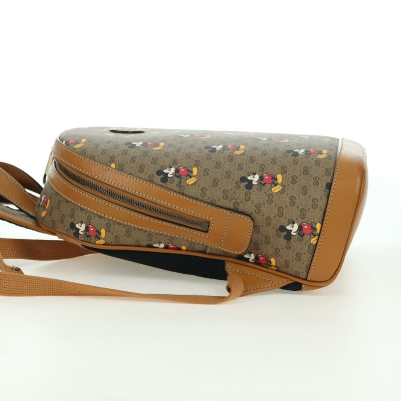 【日本直送】GUCCI Micro GG Supreme Disney 雙肩包 PVC 米色 金色 552884 正品 YKZ1317M-2