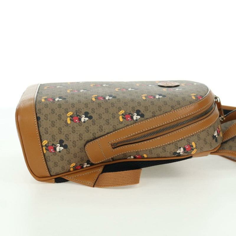 【日本直送】GUCCI Micro GG Supreme Disney 雙肩包 PVC 米色 金色 552884 正品 YKZ1317M-3