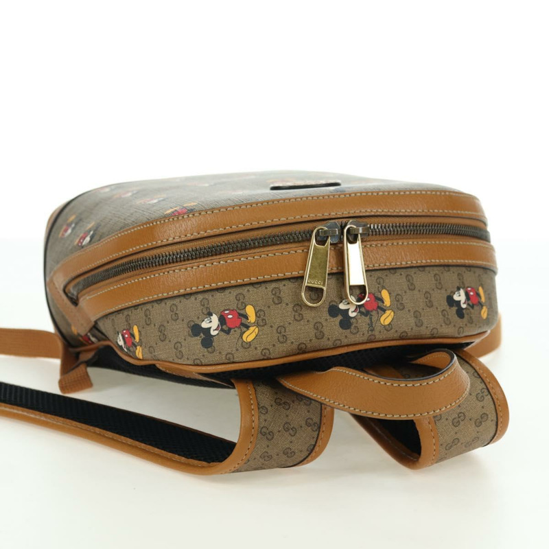【日本直送】GUCCI Micro GG Supreme Disney 雙肩包 PVC 米色 金色 552884 正品 YKZ1317M-5