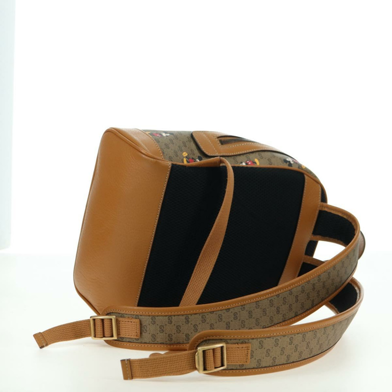 【日本直送】GUCCI Micro GG Supreme Disney 雙肩包 PVC 米色 金色 552884 正品 YKZ1317M-7