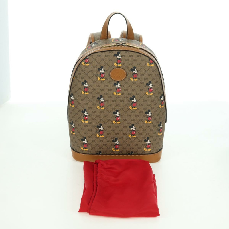【日本直送】GUCCI Micro GG Supreme Disney 雙肩包 PVC 米色 金色 552884 正品 YKZ1317M-11