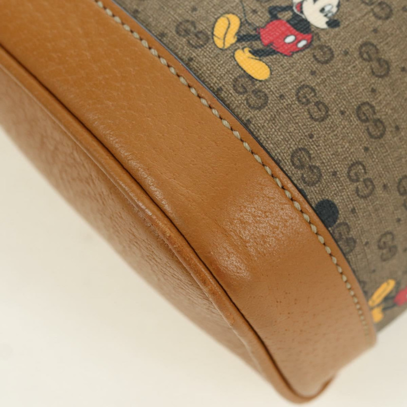 【日本直送】GUCCI Micro GG Supreme Disney 雙肩包 PVC 米色 金色 552884 正品 YKZ1317M-16