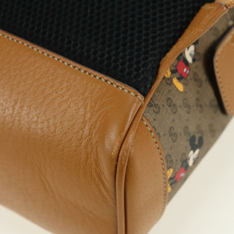 【日本直送】GUCCI Micro GG Supreme Disney 雙肩包 PVC 米色 金色 552884 正品 YKZ1317M-18