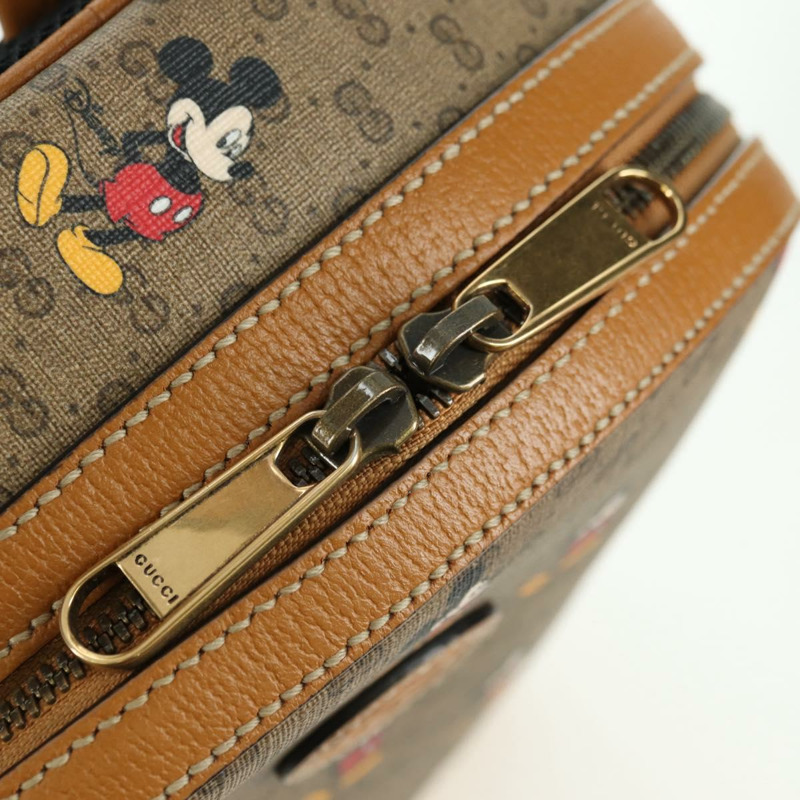 【日本直送】GUCCI Micro GG Supreme Disney 雙肩包 PVC 米色 金色 552884 正品 YKZ1317M-21
