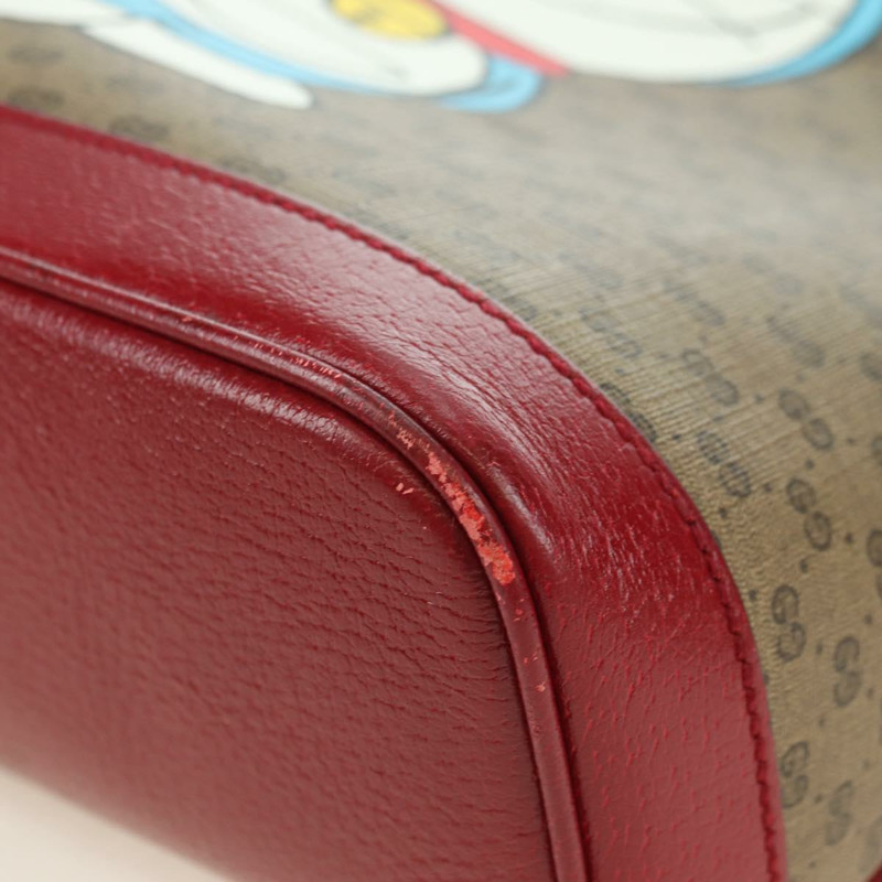 【日本直送】GUCCI Micro GG Supreme哆啦A夢雙肩包 PVC 米色 金色 647816 正品 YKZ1360M-16