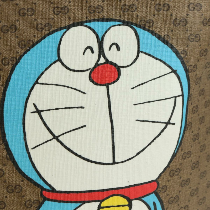 【日本直送】GUCCI Micro GG Supreme哆啦A夢雙肩包 PVC 米色 金色 647816 正品 YKZ1360M-18