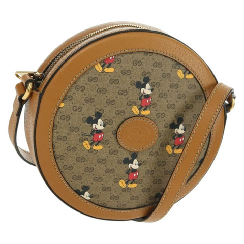 GUCCI Micro GG Supreme Disney 聯名手提包 PVC 米色 603938 正品 YKZ1311M