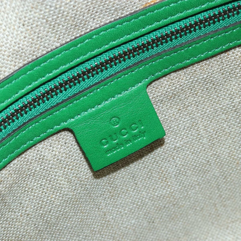 【日本直送】GUCCI 鏈條單肩包 皮革 綠色 金色 290682 正品 YKZ1530A-17