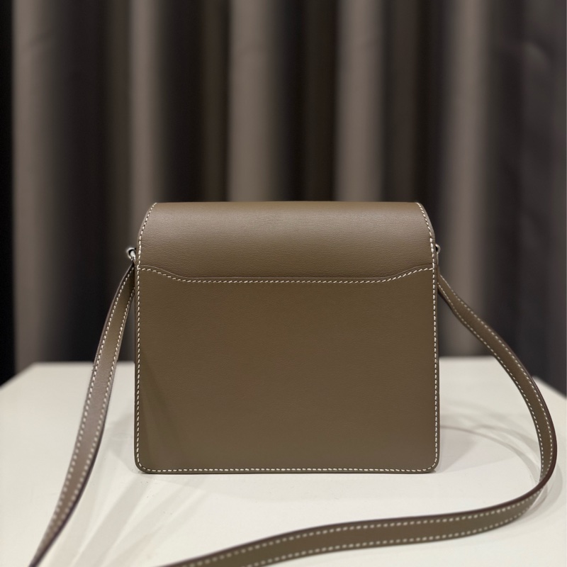 （超級爆款🫧）Hermes Roulis豬鼻子斜背包 大象灰mini Y刻 銀色五金-2