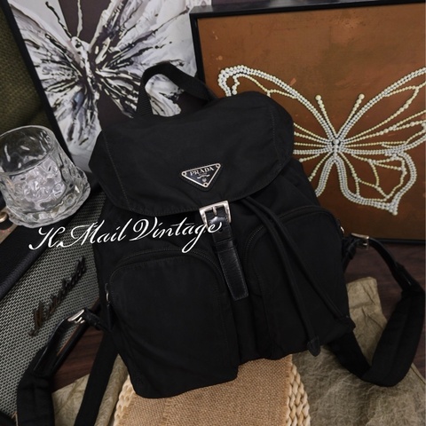 Prada Nylon Vintage Backpack 25 普拉達黑色中古尼龍背包/書包