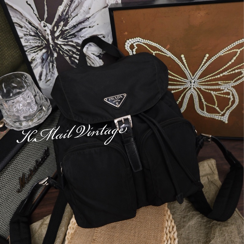 Prada Nylon Vintage Backpack 25 普拉達黑色中古尼龍背包/書包-0