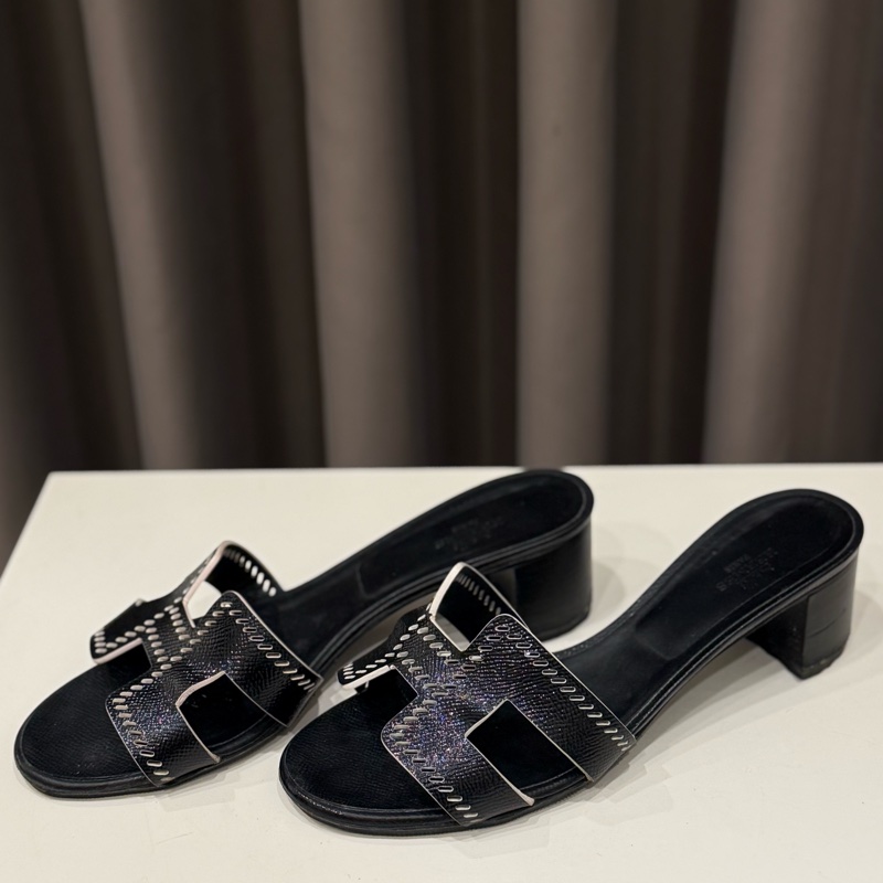 Hermes Oasis 粗根拖鞋39號-1