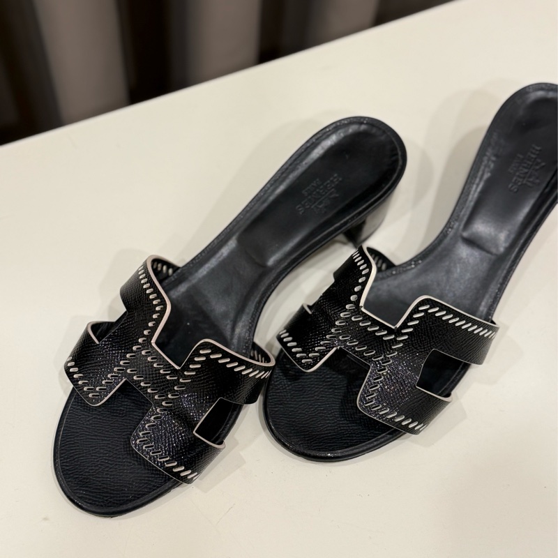 Hermes Oasis 粗根拖鞋39號-2
