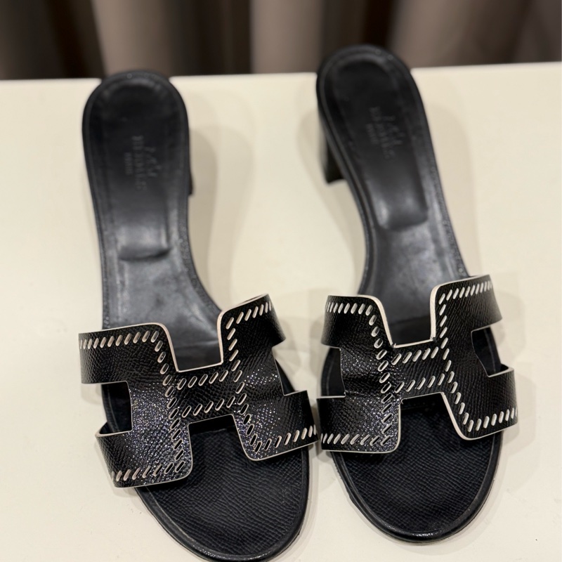 Hermes Oasis 粗根拖鞋39號-3
