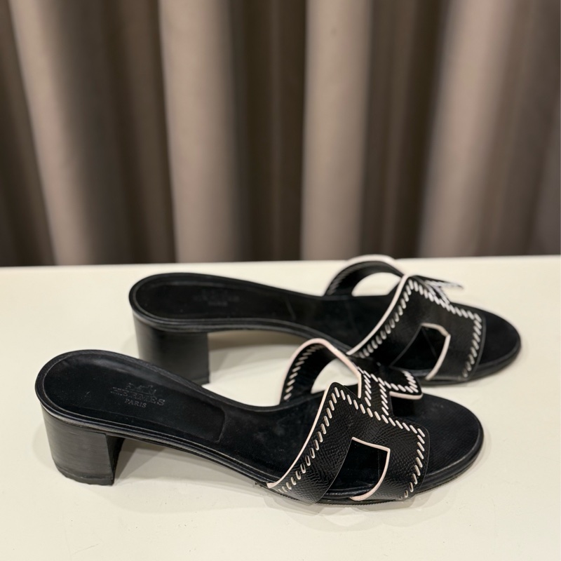 Hermes Oasis 粗根拖鞋39號-4