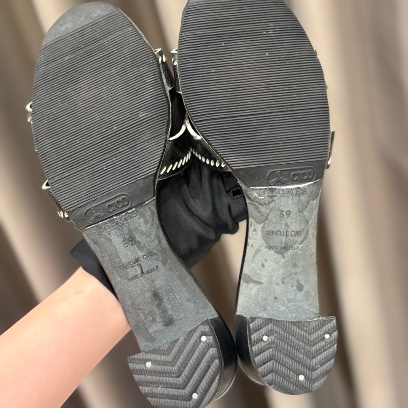 Hermes Oasis 粗根拖鞋39號-5