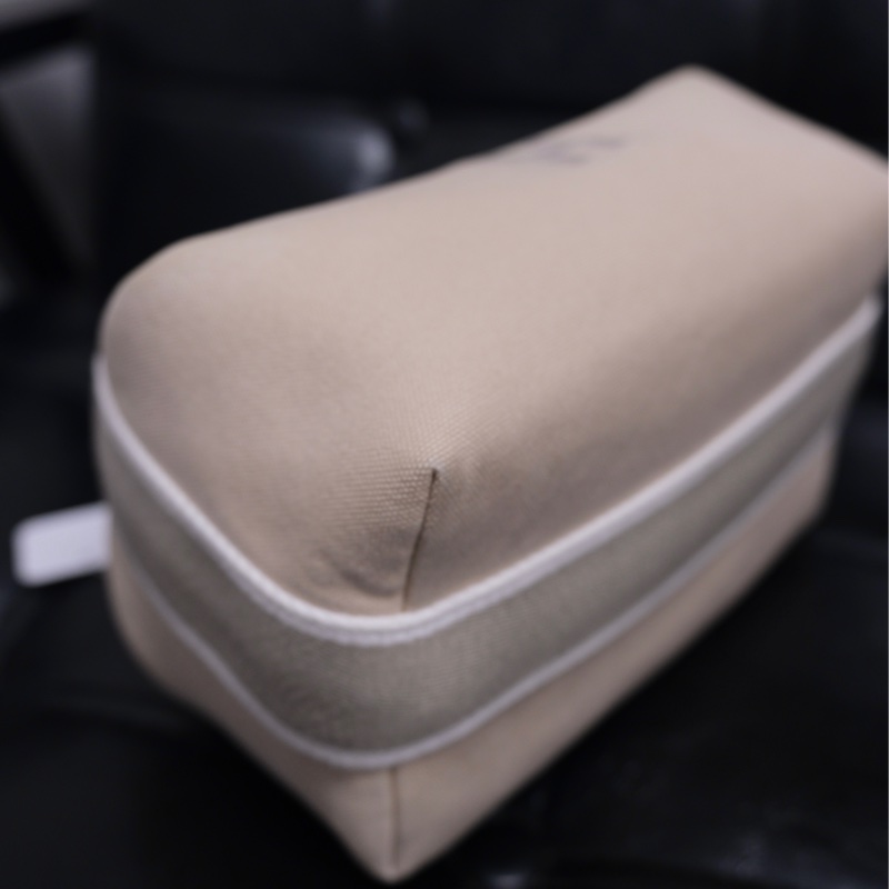 Hermes Brid A Black PM Canvas White Silver 愛馬仕米色帆布飯盒包-12