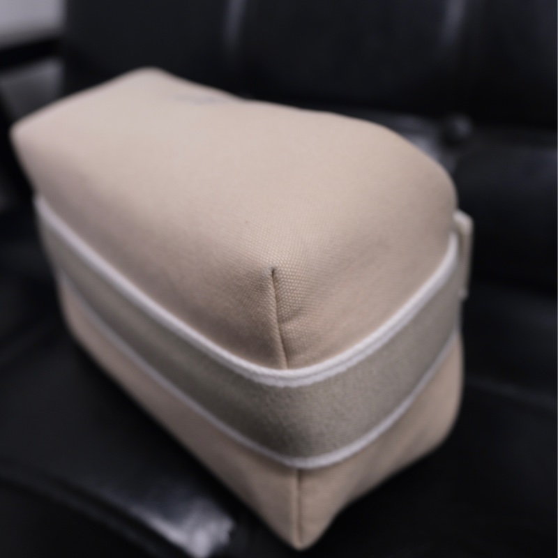 Hermes Brid A Black PM Canvas White Silver 愛馬仕米色帆布飯盒包-13