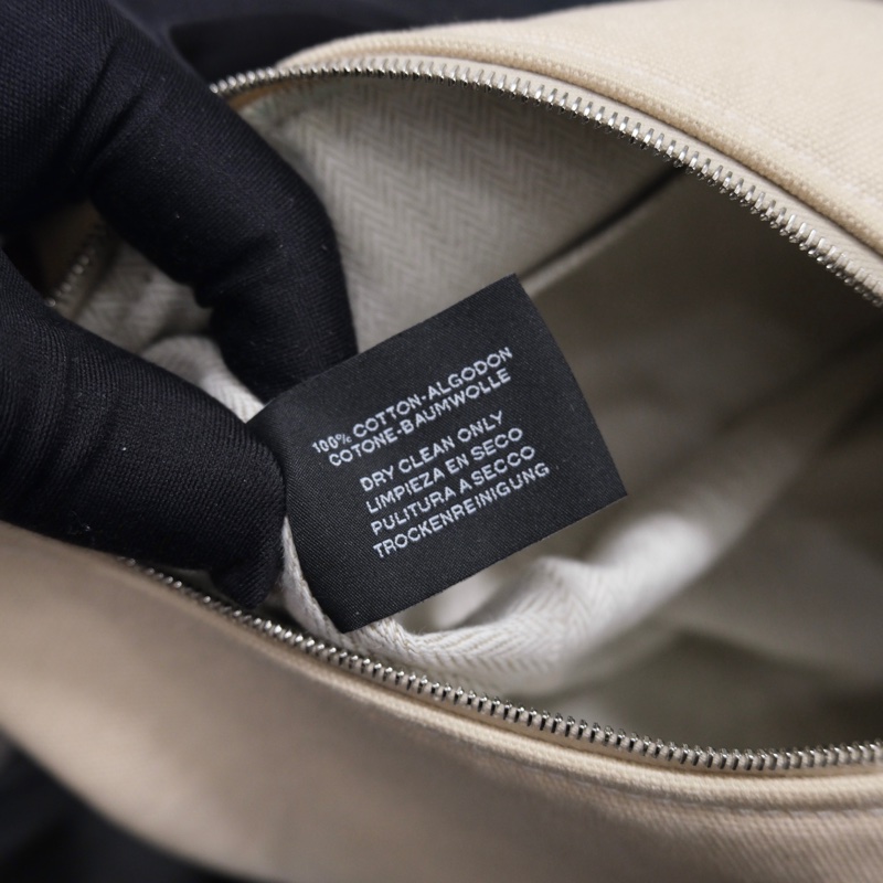 Hermes Brid A Black PM Canvas White Silver 愛馬仕米色帆布飯盒包-23