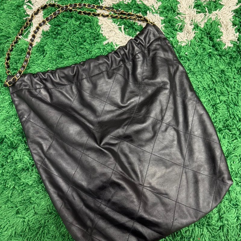 chanel 22 bag 黑金-8