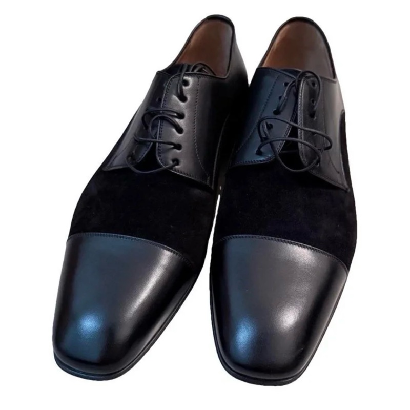 全新 Christian Louboutin 黑拼色牛津鞋-0