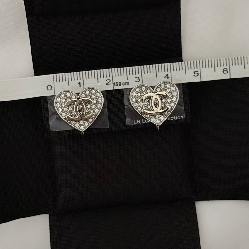 CHANEL26p愛心水鑽雙clogo耳夾💎【沒有耳洞的仙女們快來～😍】-3