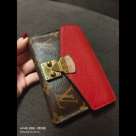 LV pallas三折領錢/短夾錢包