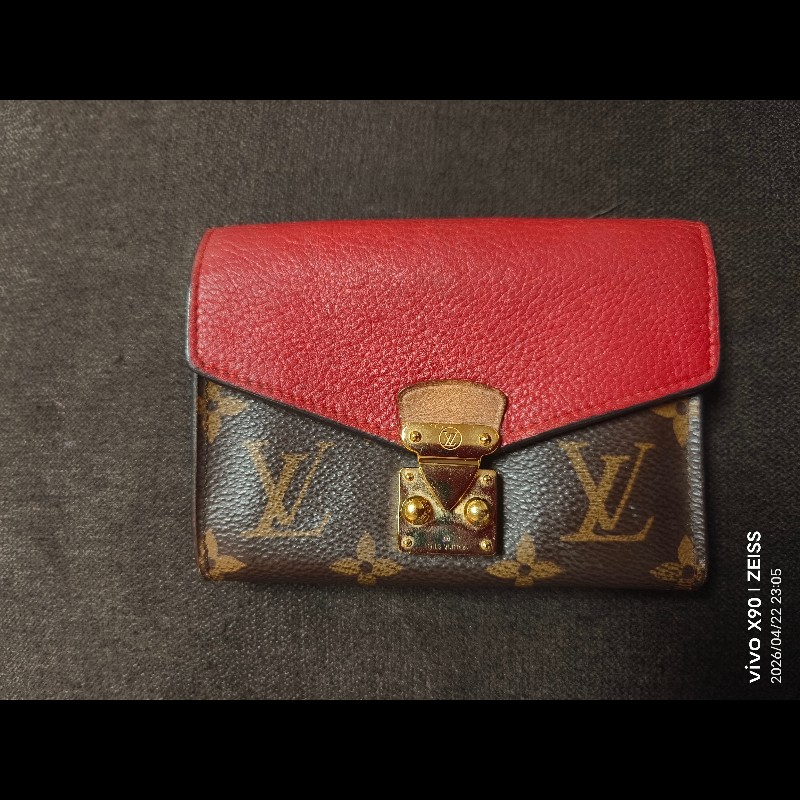 LV pallas三折領錢/短夾錢包-10