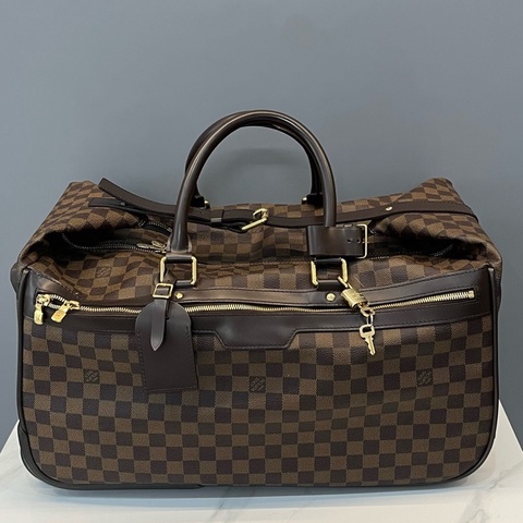 Louis Vuitton 路易威登 中古棕棋盤格兩用旅行袋行李箱  尺寸48*27*30