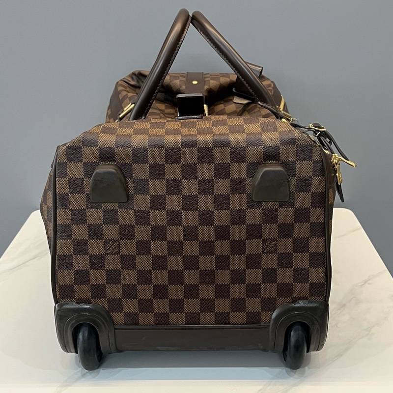 Louis Vuitton 路易威登 中古棕棋盤格兩用旅行袋行李箱  尺寸48*27*30-5