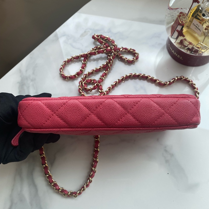 Chanel 珊瑚粉woc 荔枝牛皮-3