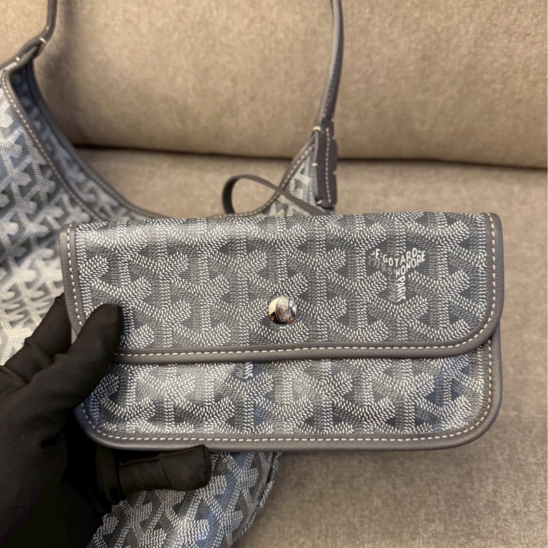Goyard灰色hobo包-7