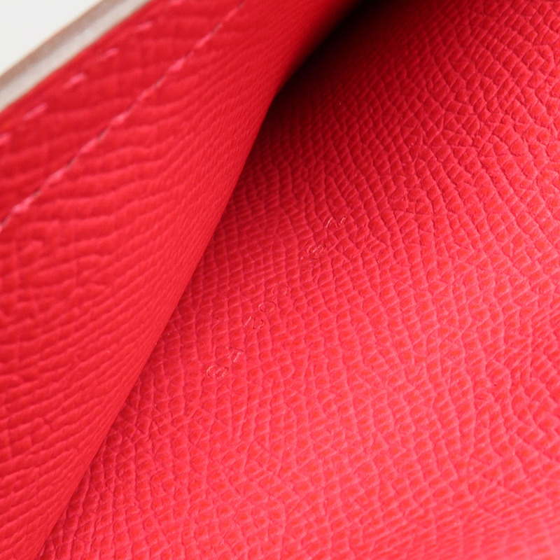 HERMES Epsom皮革Bearn Wallet長錢包Framboise-7