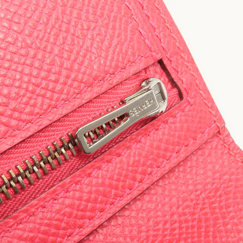 HERMES Epsom皮革Bearn Wallet長錢包Framboise-9
