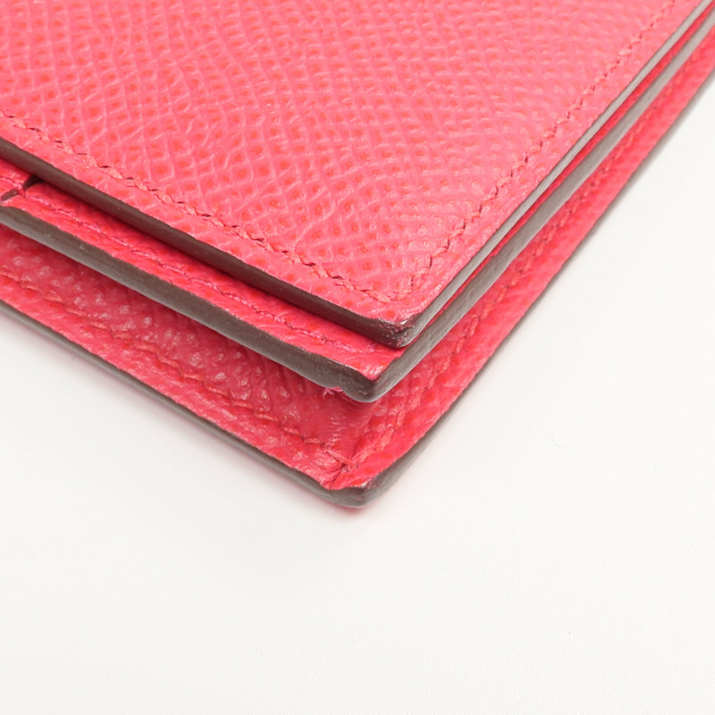 HERMES Epsom皮革Bearn Wallet長錢包Framboise-11